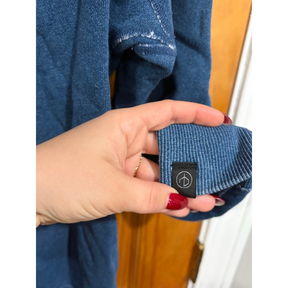 rag & bone New York Garment Dyed French Terry Crewneck Sweatshirt Blue Men’s M - Picture 4 of 8